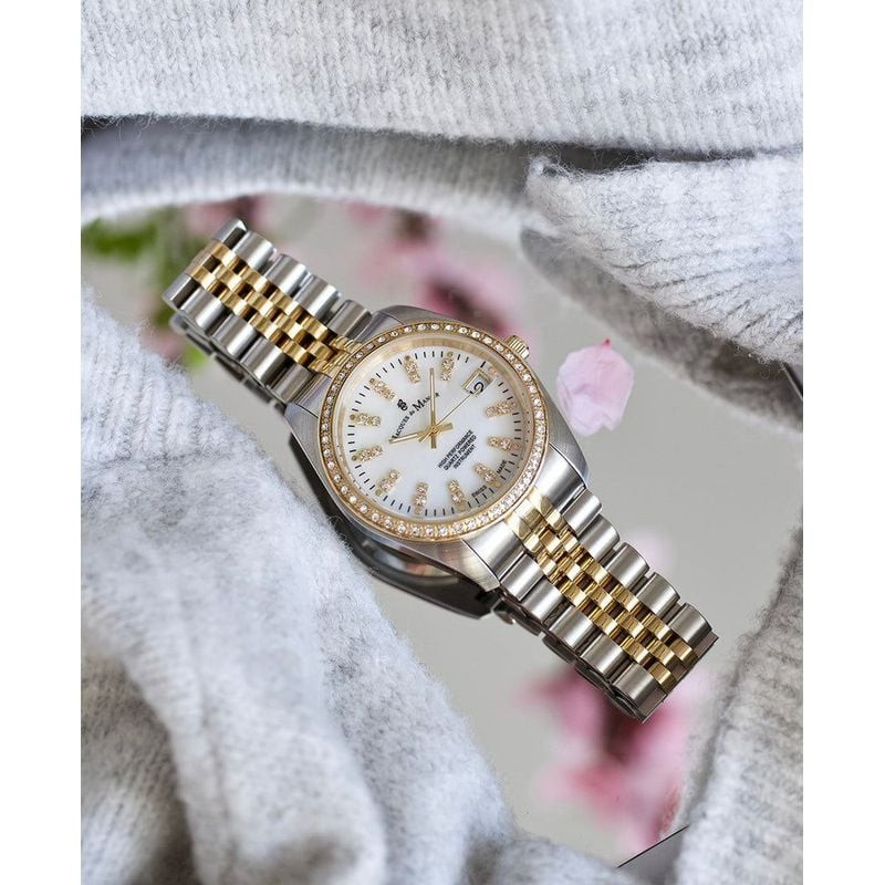 Montre Analogique Jacques du Manoir Collection Inspiration bracelet acier bicolore, ambiance raffiné