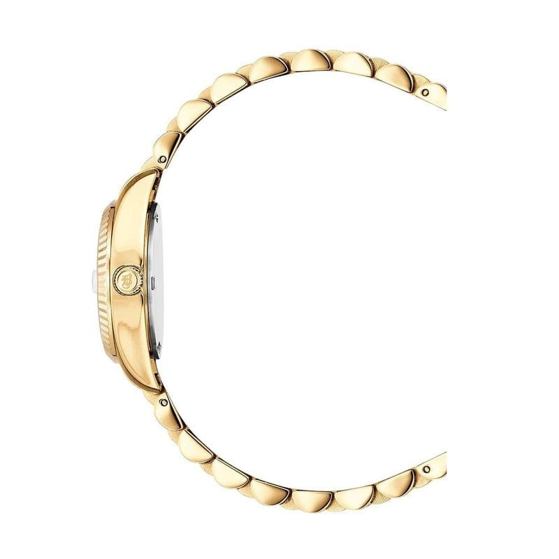Packshot de la Montre Analogique JACQUES DU MANOIR collection Inspiration bracelet acier doré