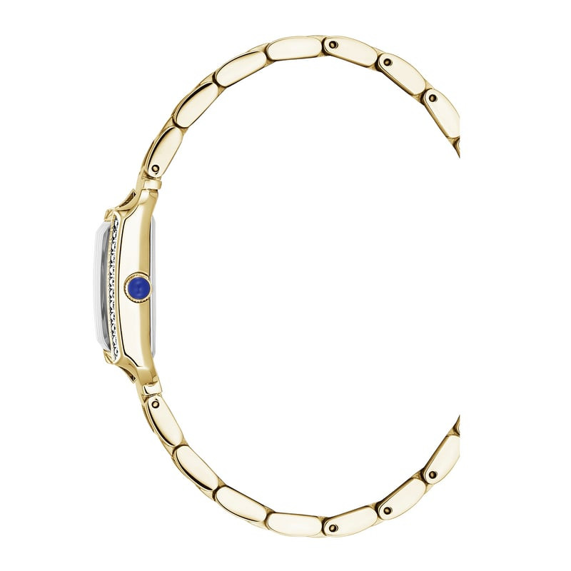 Montre Analogique JACQUES DU MANOIR Emily II bracelet acier doré, boîtier rectangulaire doré et cadr