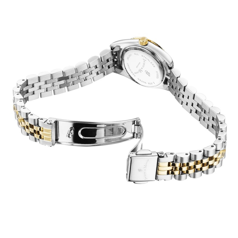 Packshot de la Montre Analogique JACQUES DU MANOIR collection Inspiration bracelet acier bicolore su