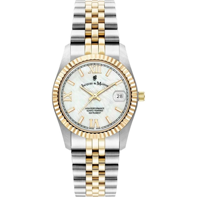 Montre Analogique JACQUES DU MANOIR Collection Inspiration Roman bracelet acier bicolore, packshot s