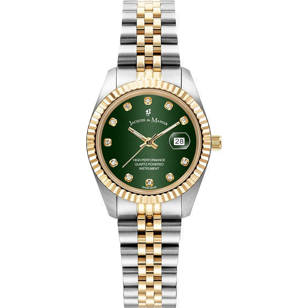Montre Analogique JACQUES DU MANOIR Collection Inspiration bracelet acier bicolore