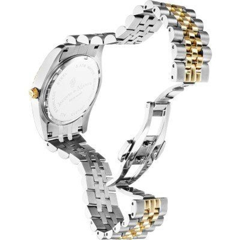 Détail de la Montre Analogique JACQUES DU MANOIR Collection Inspiration Bracelet Acier Bicolore