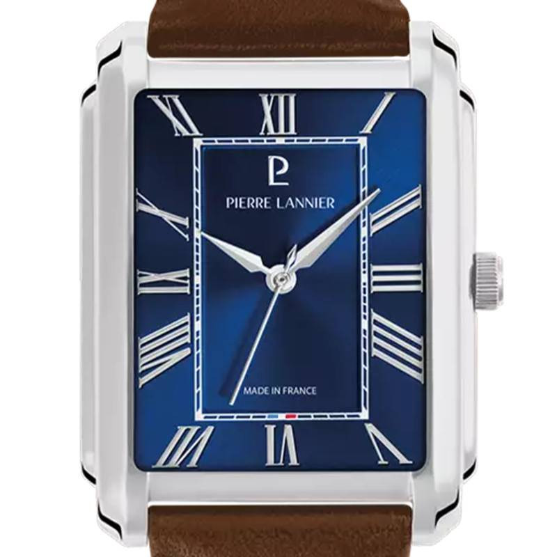 Montre Analogique PIERRE LANNIER Collection EMPIRE bracelet cuir marron