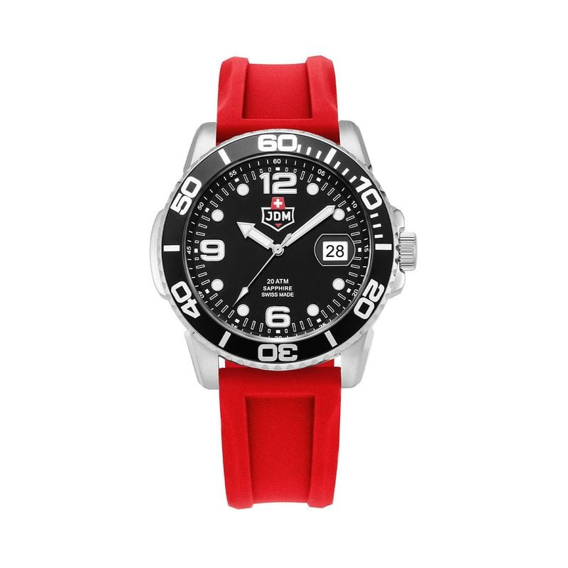 Packshot de la Montre Analogique JDM MILITARY Collection Mike Plus bracelet acier argenté