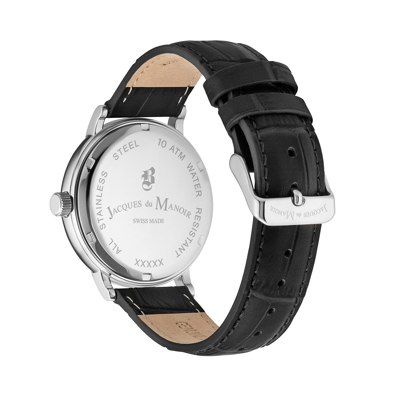 Montre Analogique JDM MILITARY Collection KILO bracelet cuir noir
