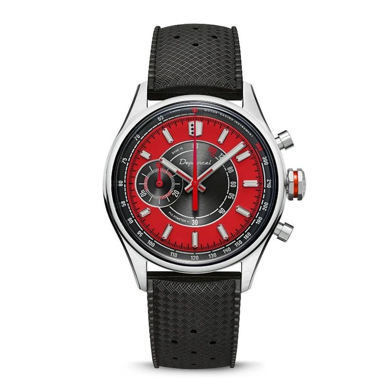 Packshot de la Montre Analogique DEPANCEL MONTRES Collection Allure avec bracelet en cuir noir