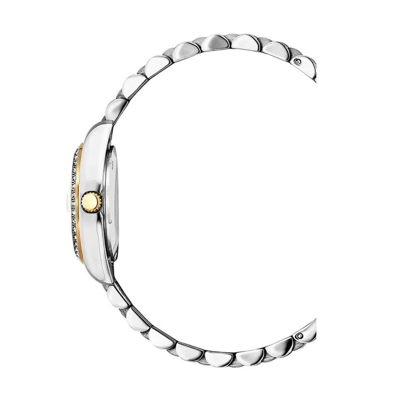 Packshot de la Montre Analogique JACQUES DU MANOIR Collection Inspiration bracelet acier bicolore or