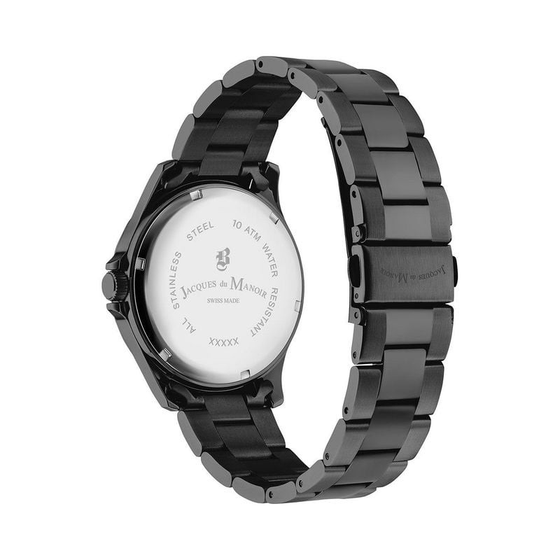 Fond de boîtier de la montre JDM Military Alpha I avec gravure acier inoxydable, étanche à 10 ATM et