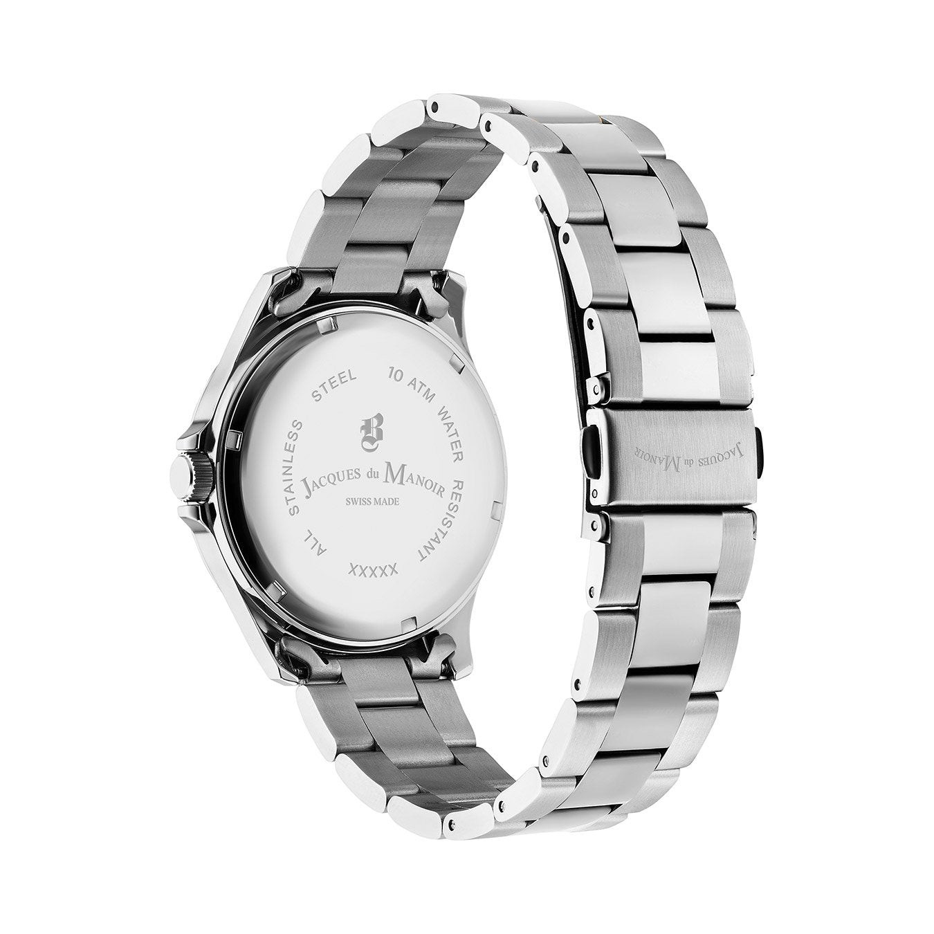 Montre Analogique JDM MILITARY Collection Alpha bracelet acier argenté