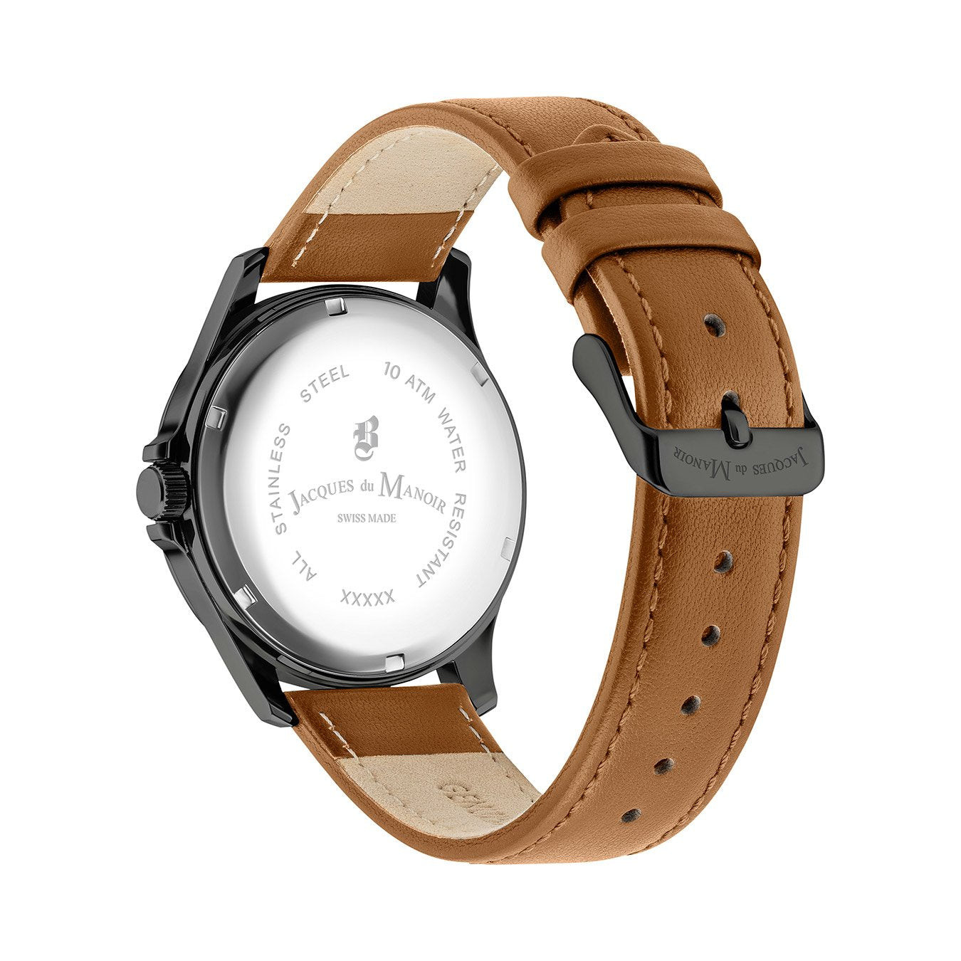 Montre Analogique JDM MILITARY collection ALPHA I bracelet Cuir Marron