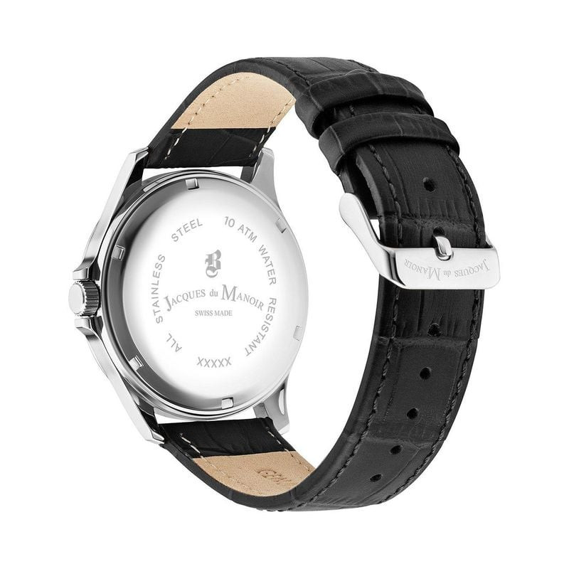 Fond de boîtier de montre JDM Military Alpha I en acier inoxydable, étanche 10 ATM, avec boucle grav