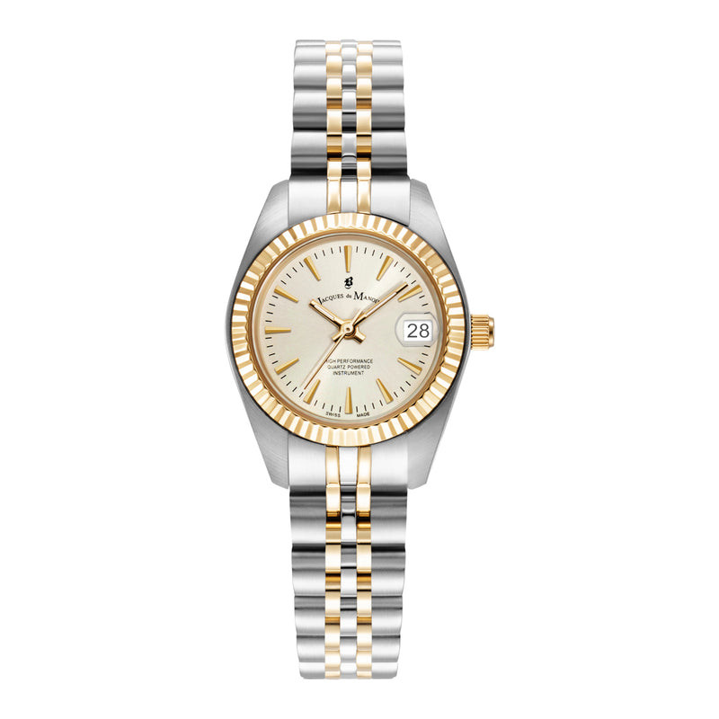 Montre Analogique JACQUES DU MANOIR Collection Inspiration Classic bracelet acier bicolore