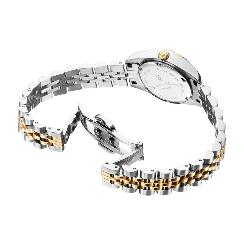 Montre Analogique JACQUES DU MANOIR Collection Inspiration Classic bracelet acier bicolore