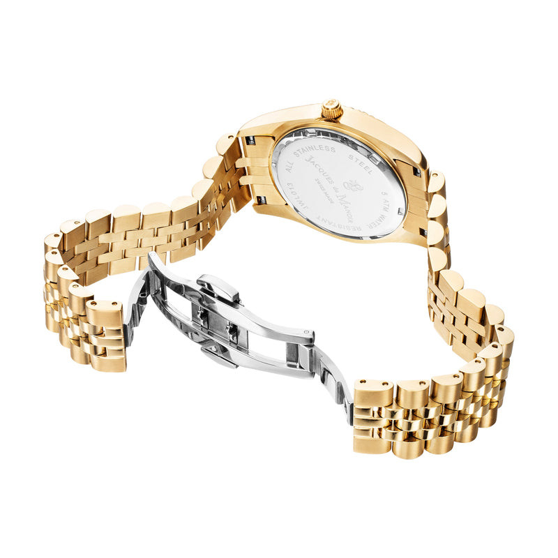 Montre Analogique JACQUES DU MANOIR collection Inspiration Roman bracelet acier doré