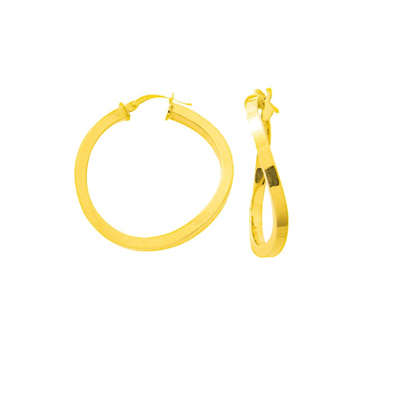 Boucles d'oreilles Créoles or jaune Fantaisie 9K3524,52