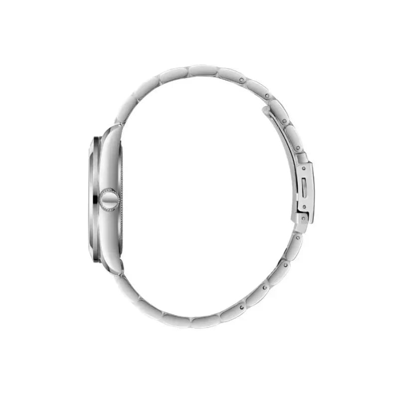 Détail de la Montre Analogique LEE COOPER bracelet acier argenté, cadran gris soleillé et boîtier mé