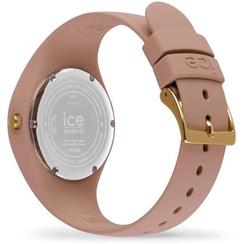 Montre Analogique ICE Collection ICE Wild bracelet Silicone Marron, détail du cadran zèbre.