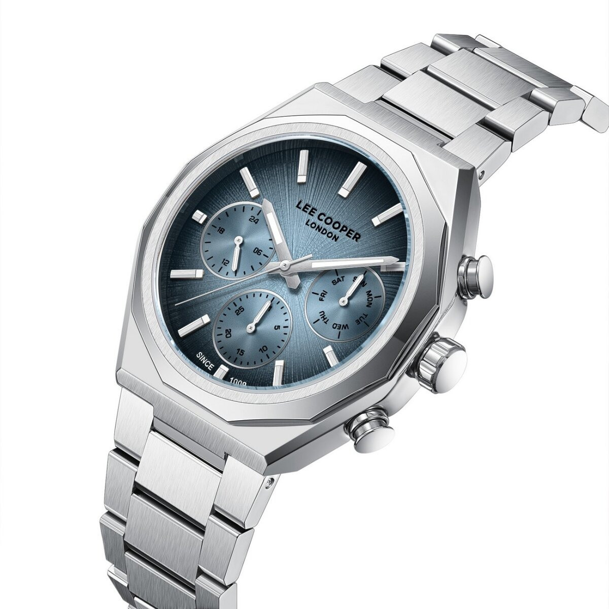 Montre Analogique LEE COOPER collection Norton bracelet acier argenté