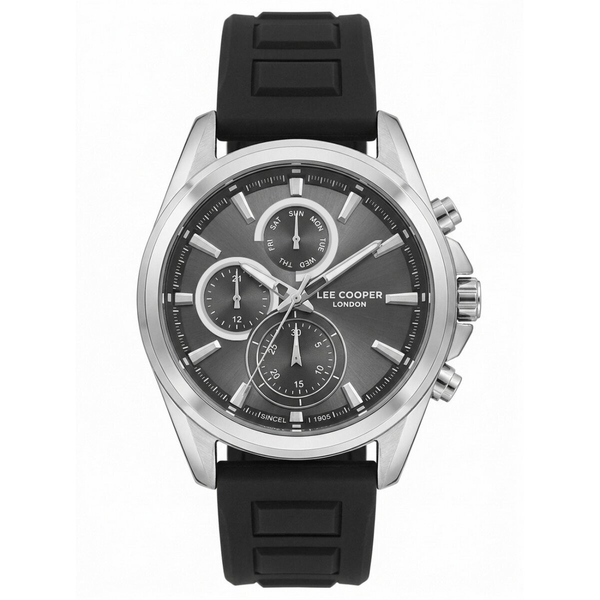 Montre Analogique LEE COOPER Collection Charlton bracelet silicone noir