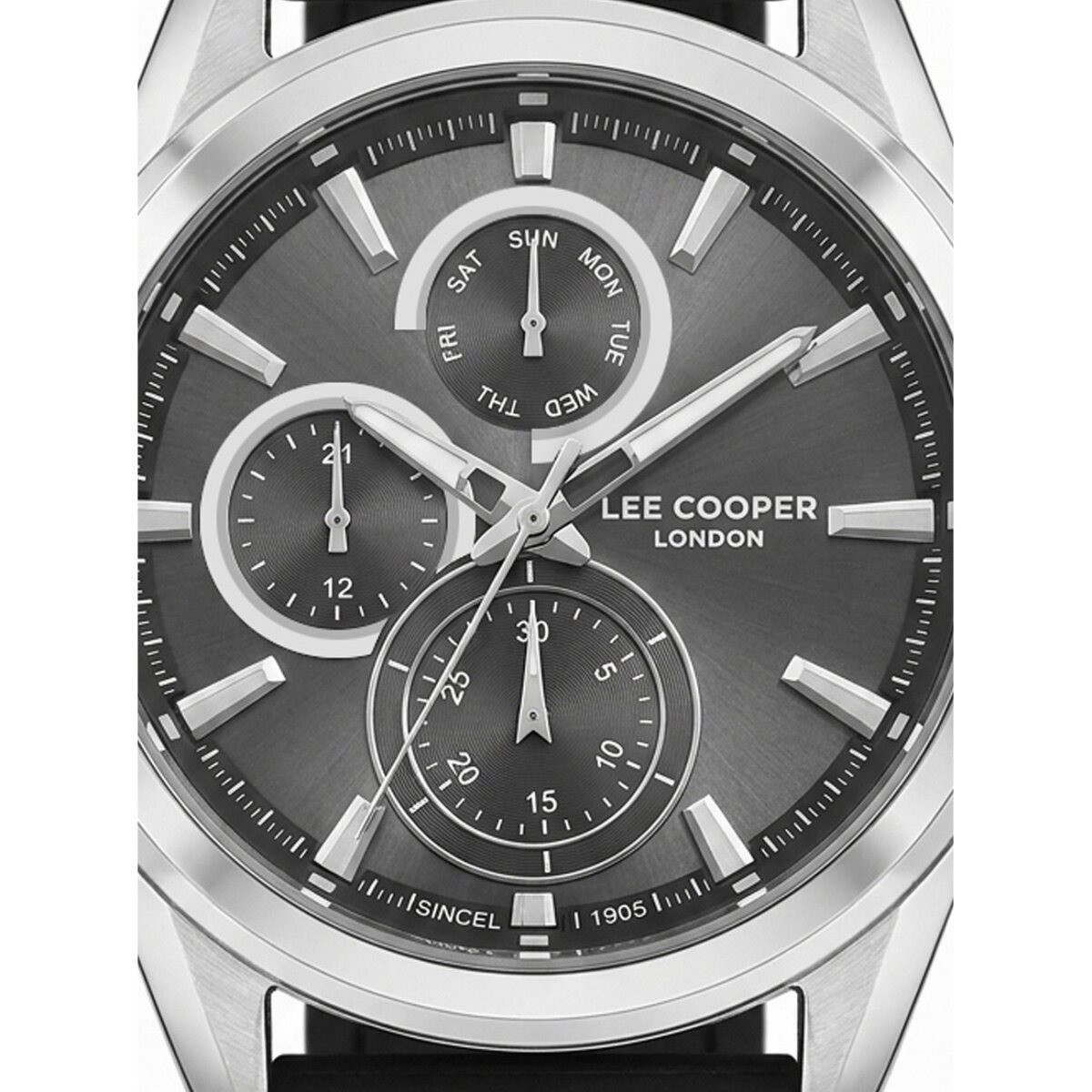 Montre Analogique LEE COOPER Collection Charlton bracelet silicone noir
