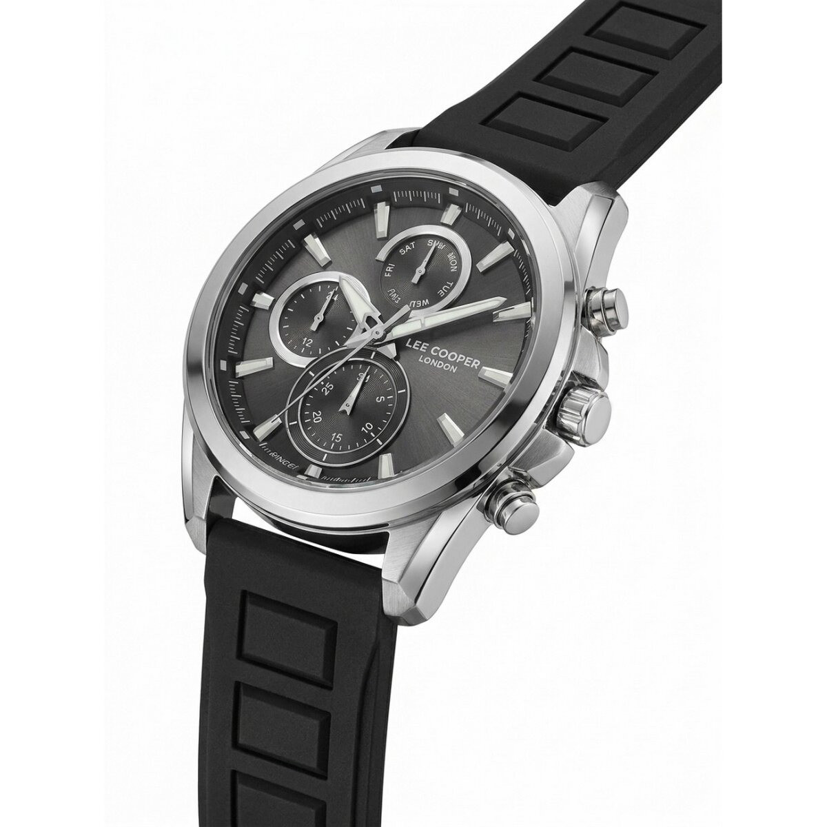 Montre Analogique LEE COOPER Collection Charlton bracelet silicone noir