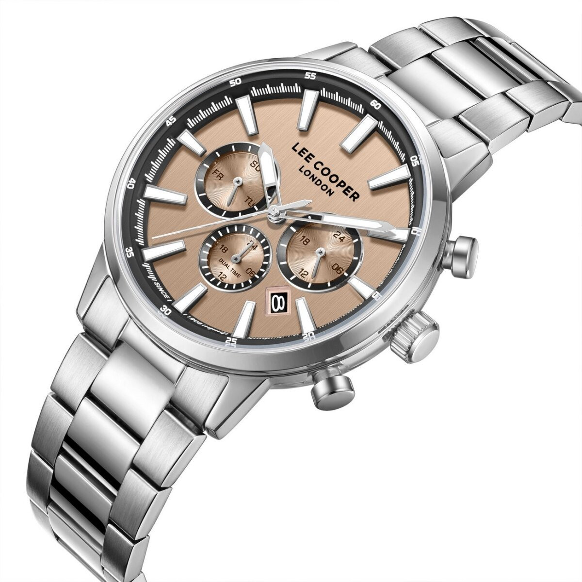 Montre Analogique LEE COOPER Collection Percy bracelet métal argenté