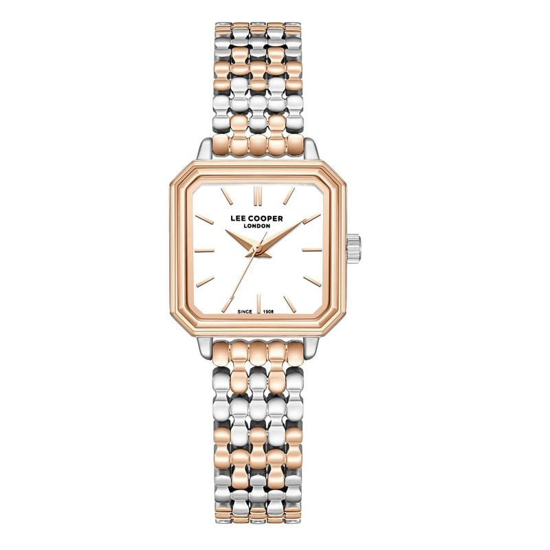 Packshot de la Montre Analogique LEE COOPER Collection Bertha bracelet acier bicolore