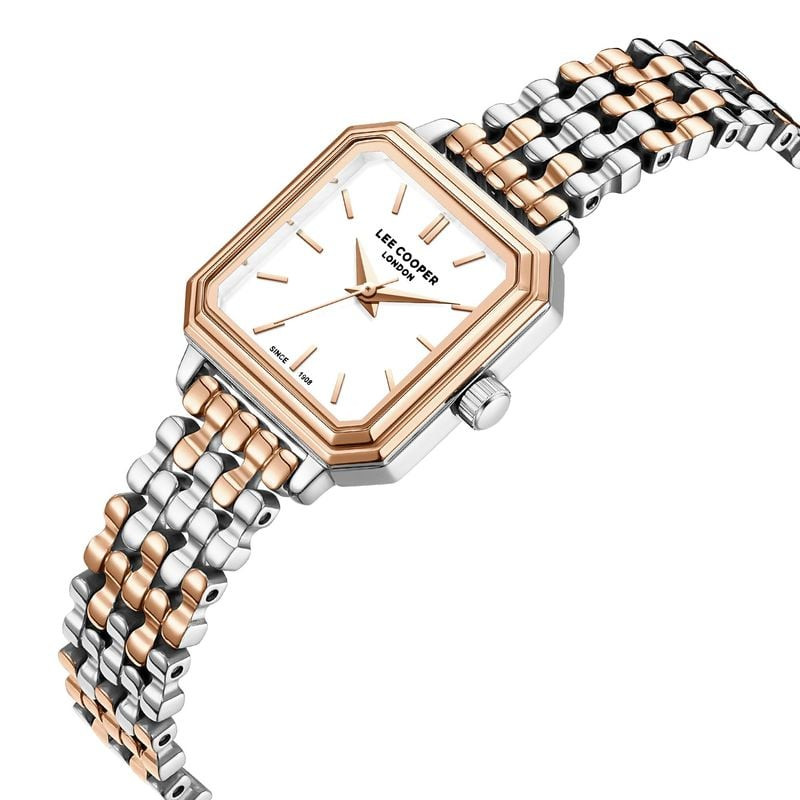 Packshot de la Montre Analogique LEE COOPER Collection Bertha bracelet acier bicolore