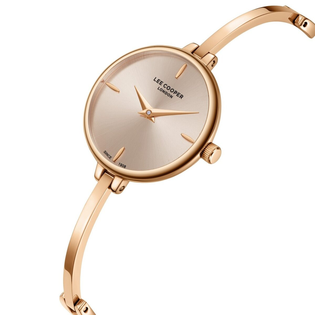 Montre Analogique LEE COOPER collection Poppy bracelet acier doré rose