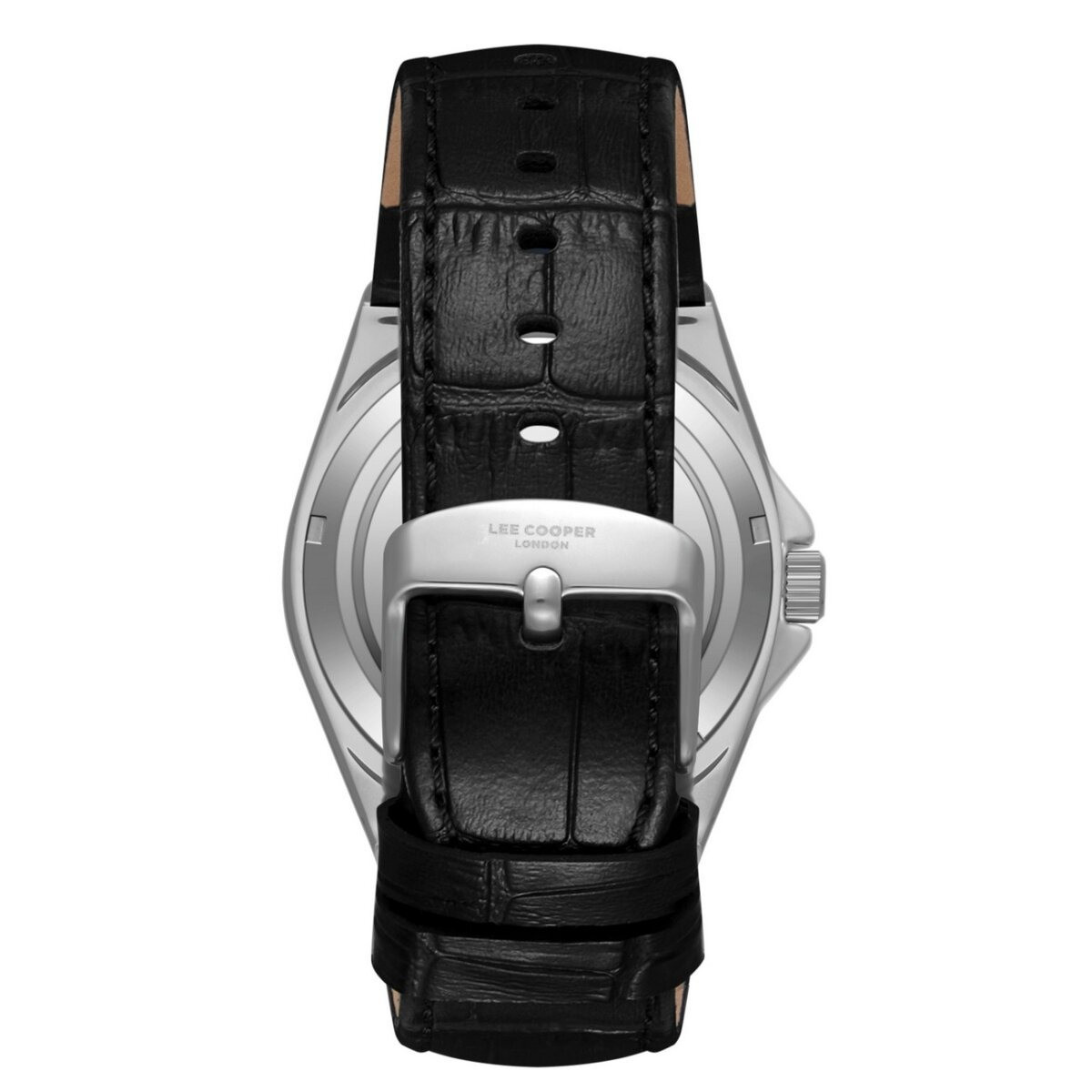 Montre Automatique LEE COOPER Collection RON bracelet Cuir Noir