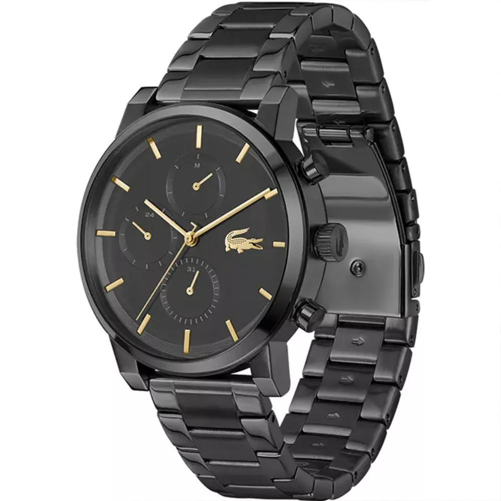 Montre Analogique LACOSTE collection Replay bracelet acier noir