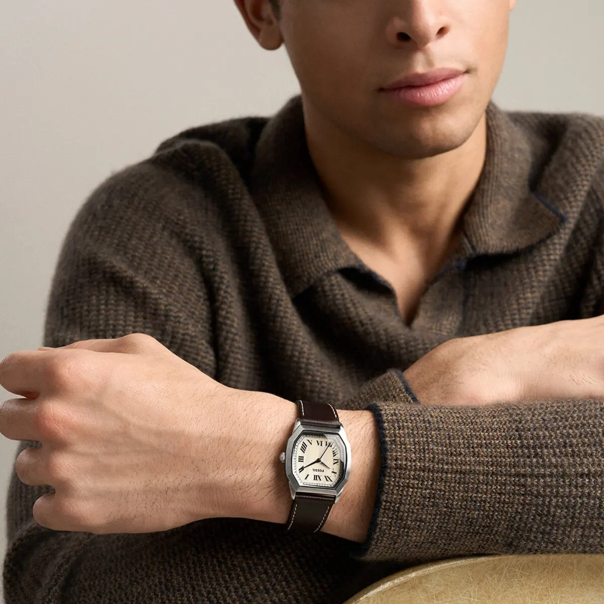 Montre Analogique FOSSIL collection Harlow bracelet Cuir Marron
