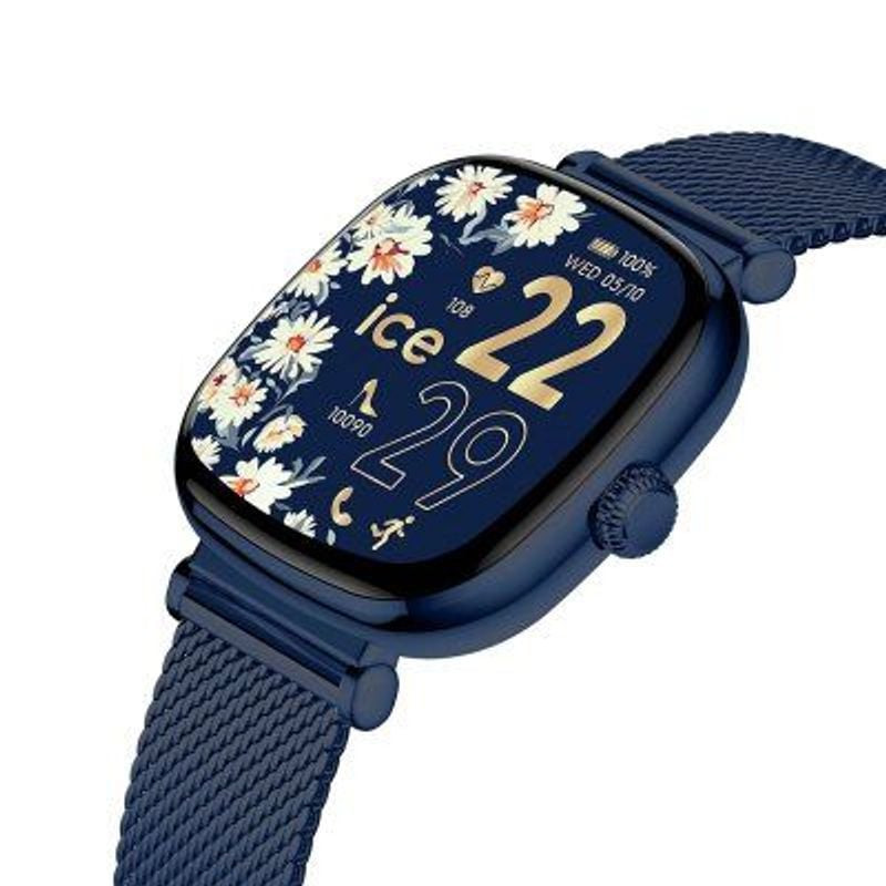 Packshot montre connectée Ice-Watch Collection ICE Smart SQ 2.0 bracelet acier bleu