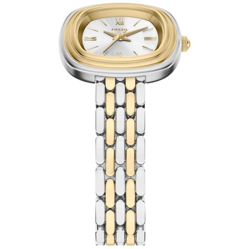 Montre Analogique FOSSIL collection Genevieve bracelet acier bicolore, packshot sur fond blanc.