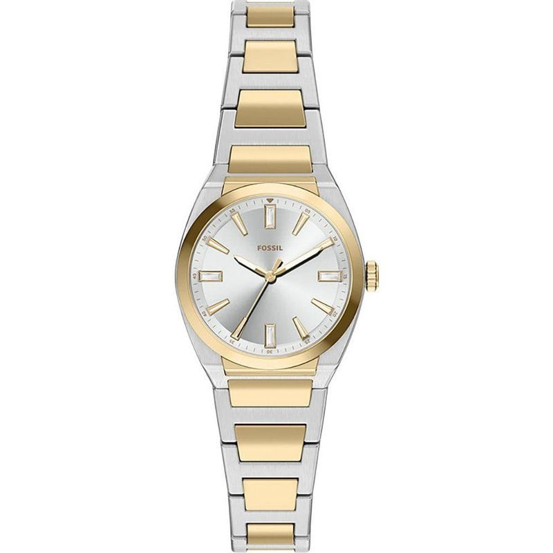 Packshot de la Montre Analogique FOSSIL Collection Everett bracelet Acier Bicolore sur fond blanc.