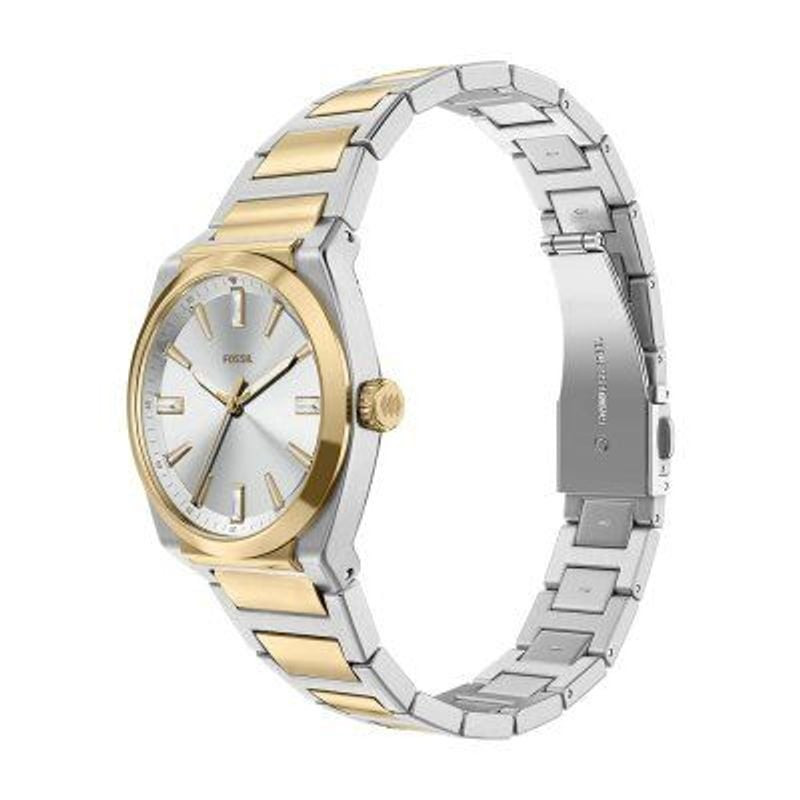 Montre Analogique FOSSIL Collection Everett bracelet Acier Bicolore, packshot produit sur fond blanc
