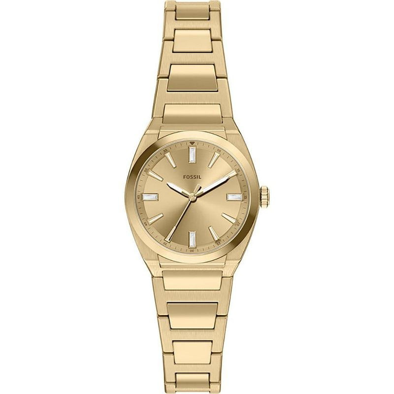 Montre Analogique FOSSIL Collection Everett bracelet acier doré, packshot sur fond neutre