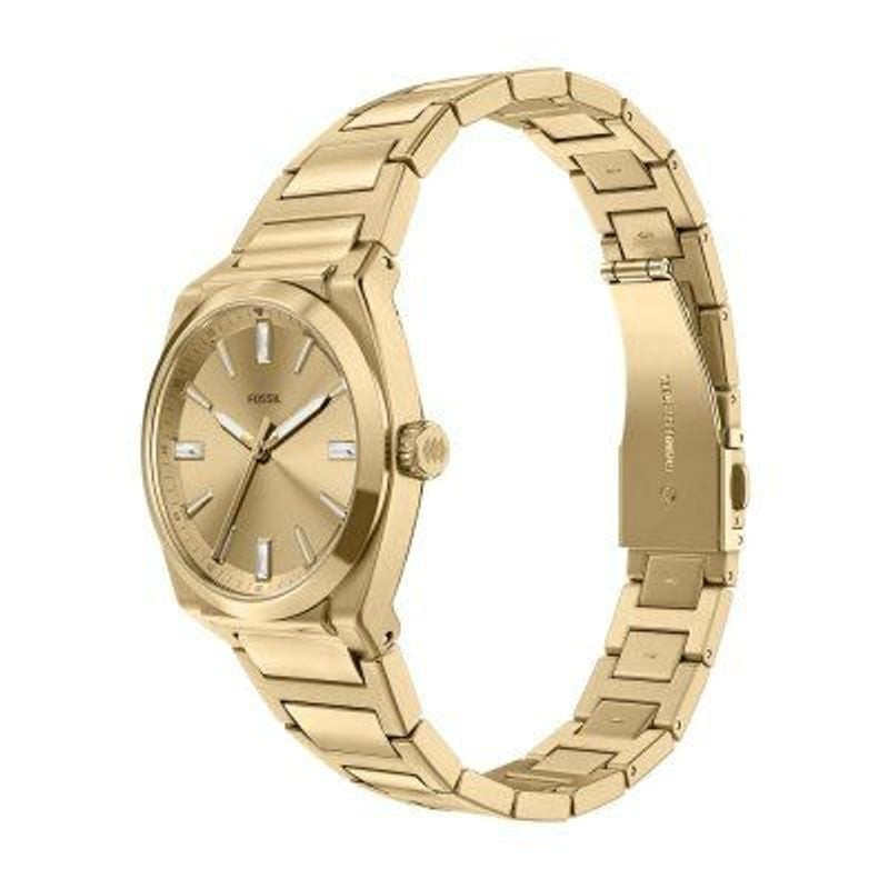Packshot de la Montre Analogique FOSSIL Collection Everett bracelet acier doré