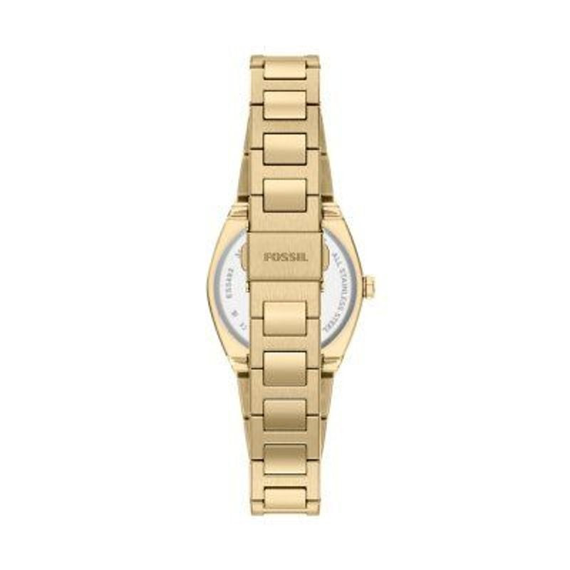 Montre Analogique FOSSIL Collection Everett bracelet acier doré, packshot sur fond blanc