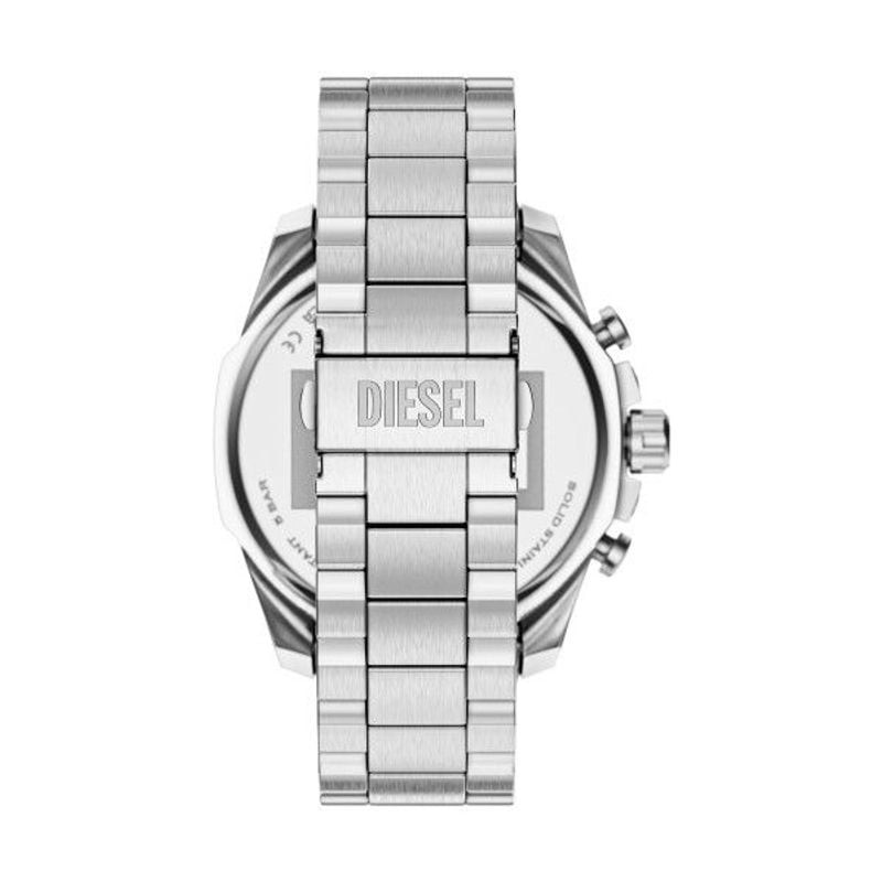 Détail de la Montre Analogique DIESEL Collection Mega Chief Slim bracelet acier argenté, cadran bleu