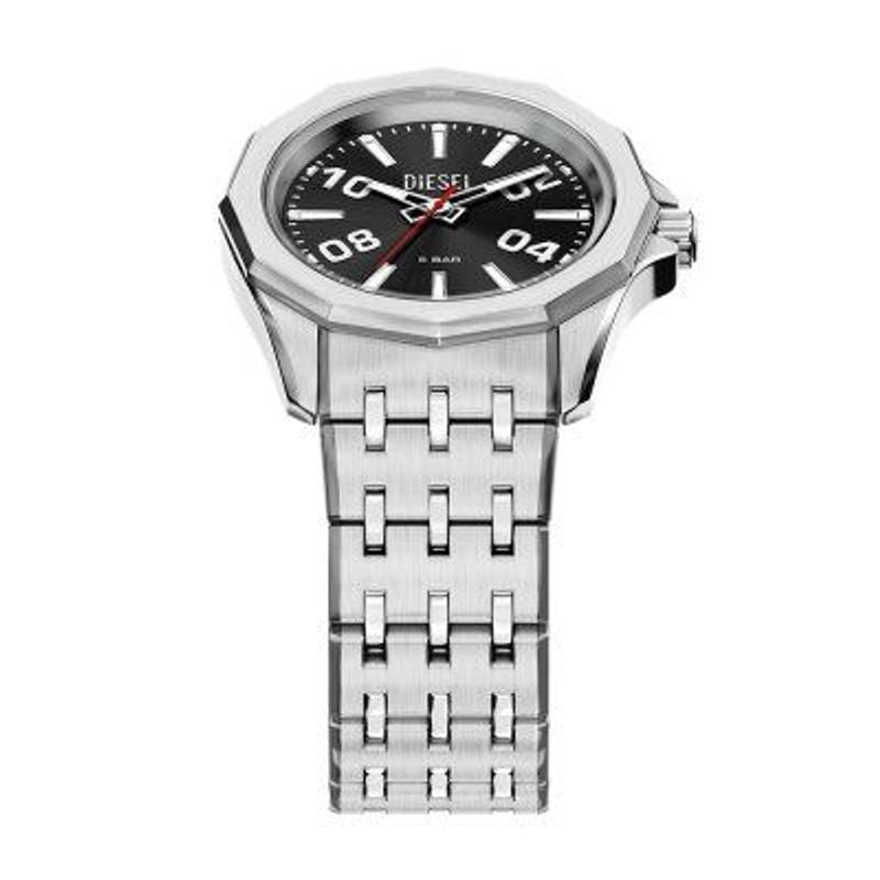 Montre homme Diesel Stinger DZ2245 vue de dessus avec bracelet en acier à maillons
