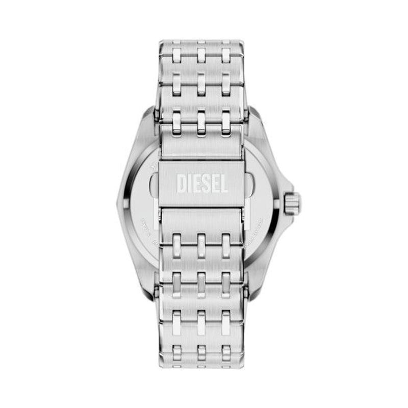 Fond de boîtier et fermoir déployant gravé DIESEL de la montre en acier Stinger DZ2245