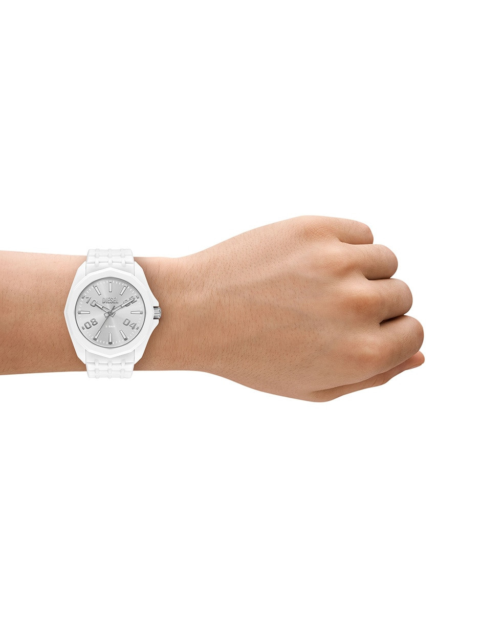 Montre Analogique DIESEL Collection Stinger bracelet silicone blanc