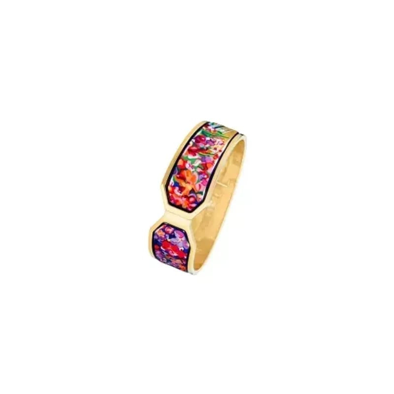 Bracelet jonc FREY WILLE Hommage à Claude Monet doré, packshot sur fond blanc.