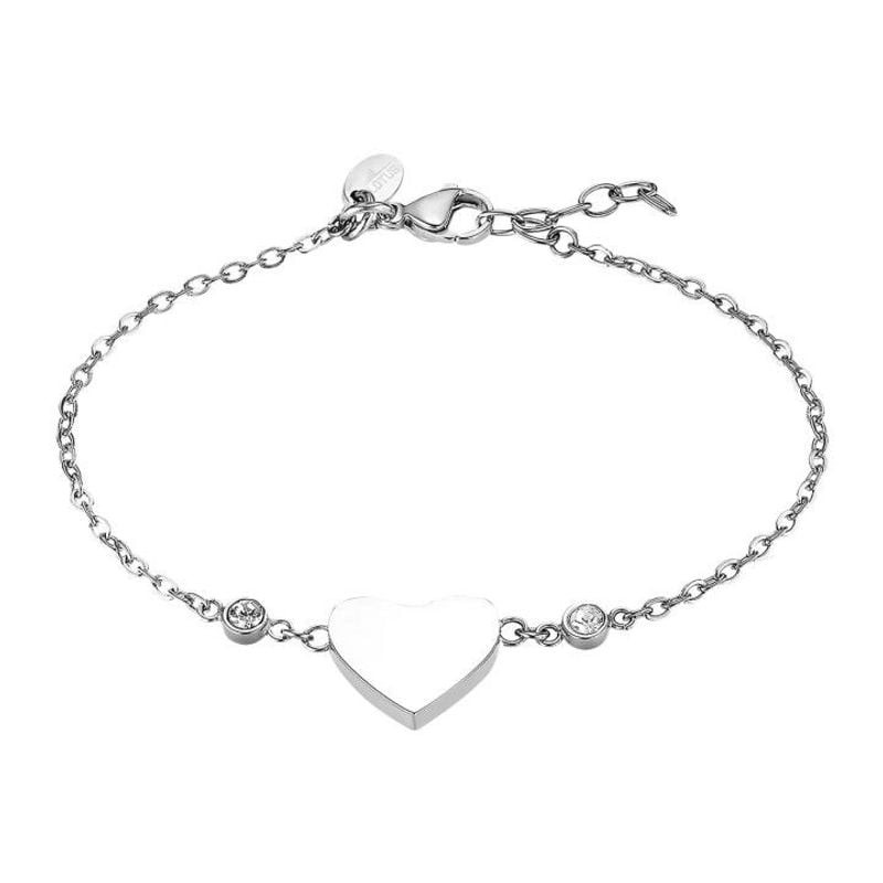 Bracelet chaîne LOTUS STYLE BLISS acier argenté, packshot sur fond blanc