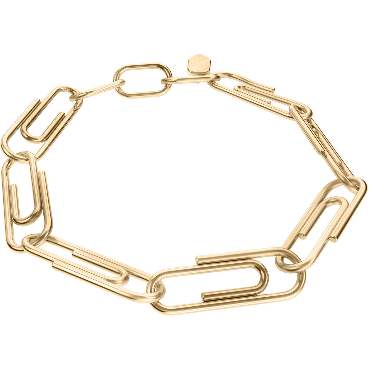 Bracelet FOSSIL Paperclip acier doré