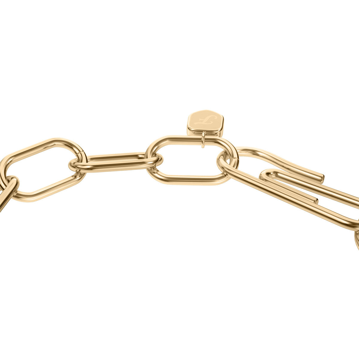 Bracelet FOSSIL Paperclip acier doré