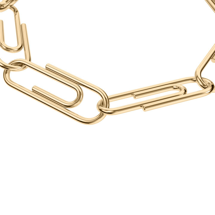 Bracelet FOSSIL Paperclip acier doré