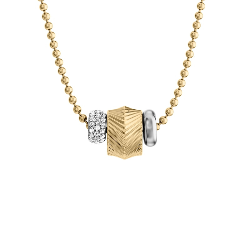 Collier Fossil collection Harlow Acier Bicolore